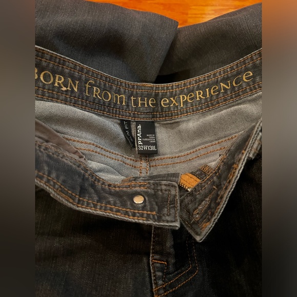 Prana Outdoor Denim Slim Fit Jeans Pants Mens Size 32Wx30L - Picture 4 of 5